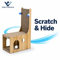 Arbre à chat multi-niveaux avec poteau à gratter et planche pour chats