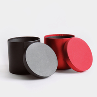 Boîtes Cadeaux pour Bougies Cylindriques, Boîte Ronde pour Fleurs avec Couvercle, Cadeau pour Maman, Bouquet de la Saint-Valentin