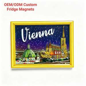 Aimant de réfrigérateur personnalisé avec les monuments de Vienne, aimant de réfrigérateur en résine 3D, souvenir de voyage, autocollants pour la <span class=keywords><strong>promotion</strong></span> du tourisme autrichien - Product Image 1