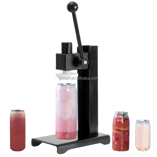 High Quality Commercial Can Sealer Juice Lemon Tea Adjustable Beverage Manual Can Sealing Machine for Bottles in Drinks Shop Use