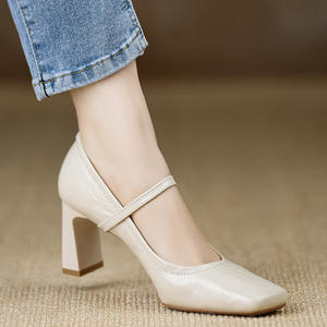 รองเท้าโลฟเฟอร์หนังพื้นนิ่มพรีเมียม สไตล์เจ้าสาว สวมใส่ง่าย แฟชั่นมาแรงปี 2026 ฤดูร้อน-ใบไม้ร่วง สไตล์ฝรั่งเศส แมรี่เจน ส้นสูงลำลอง - Product Image 2