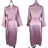 Robe de mariée longue en satin de soie mat à manches longues pour femme, style kimono, pour mariée et demoiselle d'honneur, peignoir de matin doux et lisse, vêtement de nuit