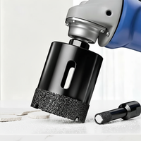 Scie cloche diamantée brasée sous vide, pour utilisation à sec ou à l'eau, pour carrelage, verre, granit, marbre, céramique, béton, brique