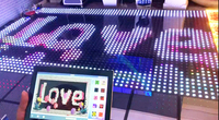 Eclairage sans fil magnétique Led rvb, sol de danse pour fête de mariage, vente en gros