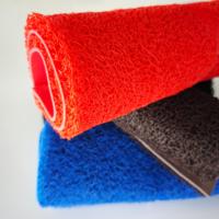 Tapis de sol moderne en PVC fabriqué à la machine, texture abstraite de nouilles spaghetti, imperméable, écologique, avec support en mousse souple, pour hôtel à fort trafic