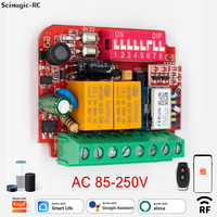 Récepteur de contrôle WiFi et RF Tuya 300-868 MHz, 2 canaux, CA 85-250 V, interrupteur de porte de garage pour contrôle de portail 433 MHz 868 MHz
