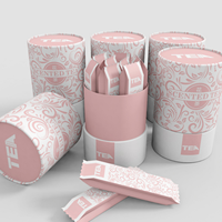 Emballage écologique en tube de papier sur mesure, recyclable et biodégradable pour le thé en vrac et les tisanes
