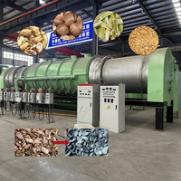 Four rotatif de carbonisation continue pour la fabrication de charbon de bois à haute température à partir de balles de riz et de résidus d'olives