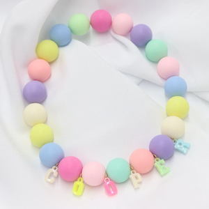 Collar con nombre personalizado para perro y gato, Collar de cuentas de arcoíris para cumpleaños, Collar de perro femenino, bonito y colorido, Collar para perro de fiesta en colores pastel - Product Image 5