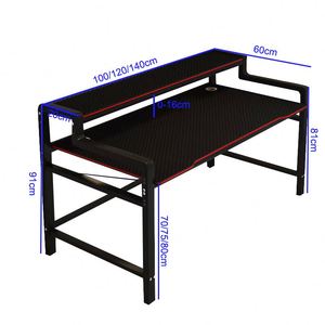 <span class=keywords><strong>L</strong></span> şekilli oyun masası bilgisayar PC için ucuz en iyi oyun masası pembe siyah büyük oyun bilgisayarı masa - Product Image 1