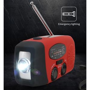<b>Mini</b> Solar AM/FM <b>Radio</b> Power Bank Flashlight Hand Crank Emergency 3.6V 2000mAh Battery 0.5W Custom Color Outdoor Use ABS - Product Image 6