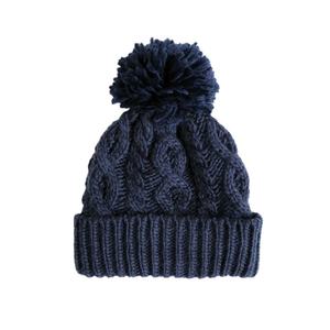 Unisex Cable Knit Beanie Acrylic Material Winter Hat With Custom Logo High Quality Bobble Beanies Manufacturers - Product Image 6