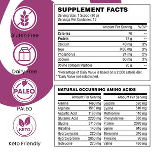 OEM Label reply idrolizzato di collagene in polvere di collagene di tipo 1 e 3 <span class=keywords><strong>18</strong></span> aminoacidi per il supporto intestinale delle articolazioni del muscolo cutaneo - Product Image 2