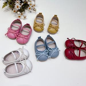 Einfarbige Schleifen-Prinzessinnenschuhe für Babys, Mädchen-Prinzessinnenschuhe, Babyschuhe 0-1 Jahre, Lauflernschuhe für Babys - Product Image 5