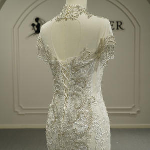 Gt26049 Nuevo Vestido de Novia Moderno con Apliques de Encaje, Estilo Sirena, de Alta Gama y Ligero - Product Image 3