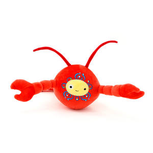 定制原创设计男女通用超柔软毛绒龙虾玩具刺绣填充玩偶，填充物为PP棉 - Product Image 3