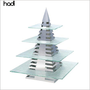 Moderno Hadi 5 capas <span class=keywords><strong>de</strong></span> acero inoxidable <span class=keywords><strong>Torre</strong></span> <span class=keywords><strong>Eiffel</strong></span> Cake Stand Deluxe Postre Mesa Decoraciones para exhibiciones <span class=keywords><strong>de</strong></span> hotel y artículos <span class=keywords><strong>de</strong></span> buffet - Product Image 5