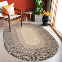 Tapis de salon et de chambre à coucher, laine mélangée multicolore, fibre de yak tissée, laine douce, tapis rond