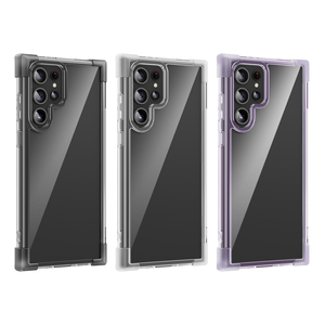Pour <span class=keywords><strong>Samsung</strong></span> <span class=keywords><strong>Galaxy</strong></span> S23 <span class=keywords><strong>Ultra</strong></span> S21 Plus S22 <span class=keywords><strong>S20</strong></span> FE Transparent souple TPU quatre coins antichoc dur acrylique couverture étui de téléphone portable - Product Image 1