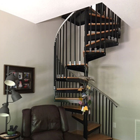 Escalier en spirale moderne en acier pour usage extérieur, kits d'escaliers en spirale en acier inoxydable
