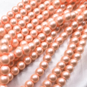 10mm lavanda púrpura/melocotón rosa/Beige perlas de cristal mate surtido de colores de moda para Joyería Moderna stock a granel - Product Image 4