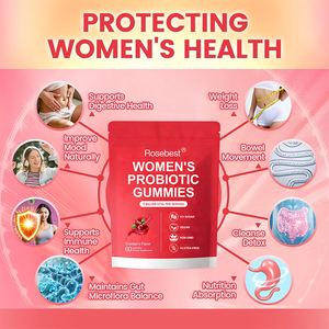 로즈베스트 중국 제조업체 무설탕 여성 건강 프리&프로바이오틱스 블렌드 구미 보충제 (크랜베리 함유, pH 균형 유지) - Product Image 2