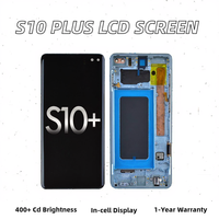 Écran pour S21 Ultra 9H Écran LCD en verre trempé Remplacement de l'écran tactile Outils d'assemblage (cadre noir antichoc