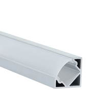 Profilé en aluminium pour bande LED 19x19mm série 6000, montage en coin, pour décorations, avec service de découpe