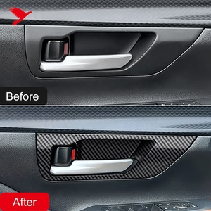 Accessoires de voiture pour Toyota Grand <span class=keywords><strong>Higlander</strong></span> 2024-2026, garniture de poignée de porte intérieure, couvercle de poignée de porte, ABS, 4 pièces - Product Image 4
