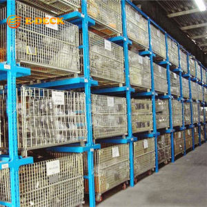 <span class=keywords><strong>Cage</strong></span> à palette en acier en grillage empilable pliable de stockage résistant d'<span class=keywords><strong>euro</strong></span> métal - Product Image 4