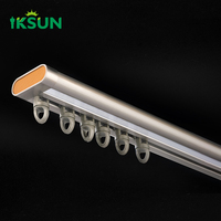 IKSUN Rails de rideau en alliage d'aluminium de luxe légers modernes Tringle à rideau romaine Pistes de rideau suspendues silencieuses