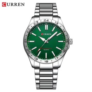 Montre-bracelet sport et mode 8452, quartz, alliage, verre, bracelet en acier inoxydable, étanche, aiguilles lumineuses, meilleur cadeau - Product Image 1