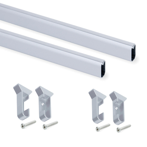 EMUCA 750mm di seta armadio Rail Kit opaco lega di zinco anodizzato cromato per mobili bagno soggiorno Hotel uso modello 7070162 - Product Image 1
