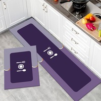 Alfombras de cocina suaves lavables de barro de diatomeas para el hogar con impresión personalizada, alfombrilla de cocina absorbente de agua, Juego de 2 piezas