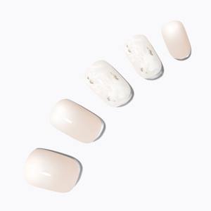 Design rotondo regolare Dessing Diva unghie artificiali in marmo bianco - Product Image 1