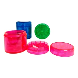 Round Plastic Manual Modern <b>Herb</b> <b>Grinder</b> with Full Printed Art Design for Accessory - Product Image 2