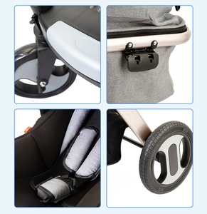 Poussette bébé 3-en-1 légère, pliable, amortissante, avec siège <span class=keywords><strong>auto</strong></span>, en alliage d'aluminium, pour nouveau-nés - Product Image 6