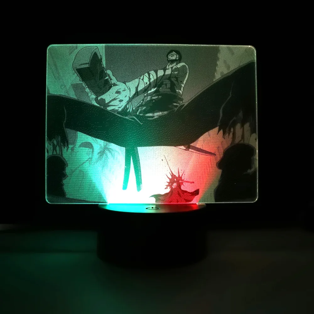 אשליה של ראיית אנימה מותאמת אישית דקור 3D LED 7 16 צבע שינוי USB טעינה מגע מנורת שולחן