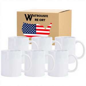 Taza de Cerámica de 11 oz para Sublimación, Taza de Viaje para Café con Boca de Navidad, Minimalista de Color Blanco Puro Personalizada con Envío Gratis - Product Image 1