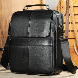 حقائب الكتف الصدرية للرجال من الجلد الأصلي مارانت حقائب كروس للرجال سعة كبيرة حقيبة جلدية للرجال