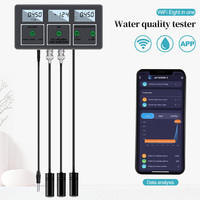 Testeur de qualité de l'eau en ligne 8 en 1 numérique PH/TEMP/ORP/PPM/EC/SALT/S.G/CF Wifi Testeur de pH Testeur d'eau de piscine de laboratoire