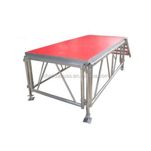 Structure de scène événementielle Chaoda en alliage d'aluminium 6061, hauteur réglable 0,4-1,8 m, rouge/noir - Product Image 1