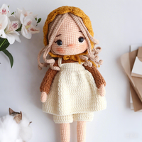 Kaiyue-Poupée tricotée au crochet personnalisée, adorable poupée pour fille, jouet pour pépinière, jouet doux pour bébé