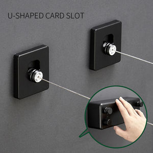 <span class=keywords><strong>Corde</strong></span> à <span class=keywords><strong>linge</strong></span> murale rétractable pratique et multifonctionnelle en aluminium inoxydable pliable pour l'extérieur et la <span class=keywords><strong>maison</strong></span> à rebond lent - Product Image 3