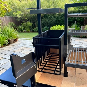 Argentina Santa Maria legna carbone ardente barbecue Grill lussuosa alta pieghevole in acciaio Trolley feste <span class=keywords><strong>al</strong></span> coperto ristoranti casa - Product Image 6