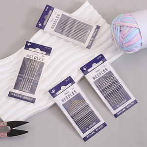 Blue Card Nickel-plated Carbon Steel Hand <strong>Sewing</strong> Needles Large Eye Eco-friendly <strong>Leather</strong> <strong>Sewing</strong> <strong>Kit</strong> - Product Image 4