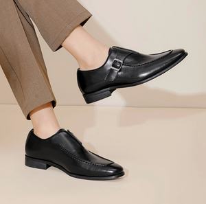 Zapatos Oxford de Plataforma con Punta de Acero para Hombre, de Cuero Genuino, Cómodos, Antideslizantes, Transpirables, para Todas las Temporadas, Ideales para Bodas - Product Image 6