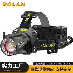 Linterna Frontal Láser Blanca Recargable con Zoom, Sensor de Movimiento, 6000mAh, 10W, para Pesca, Espeleología, Búsqueda y Rescate al Aire Libre - Product Image 5