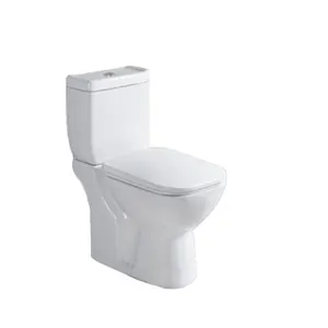 สุขภัณฑ์ชุดห้องน้ำสองชิ้นราคาถูก WC ห้องน้ำราคาขายปกที่นั่งสีขาวเซรามิก
