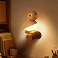 Lampe de nuit LED Lucky Bird à détection de mouvement, commande par bouton, chargement USB, magnétique, petite lampe murale pour chambre, lumière chaude